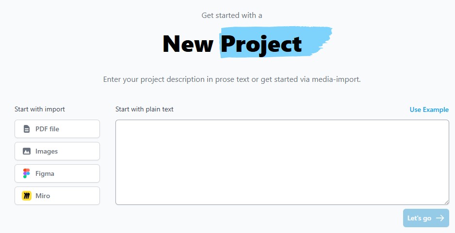 New project